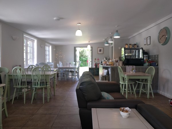 Inside the tearoom taken from the entrance.