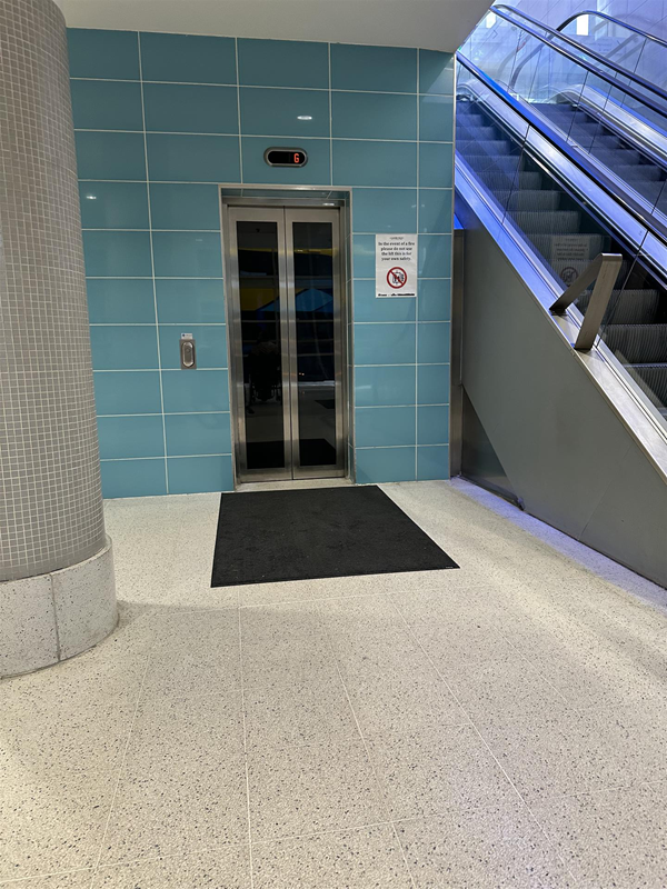 Image of lift access from lower floor