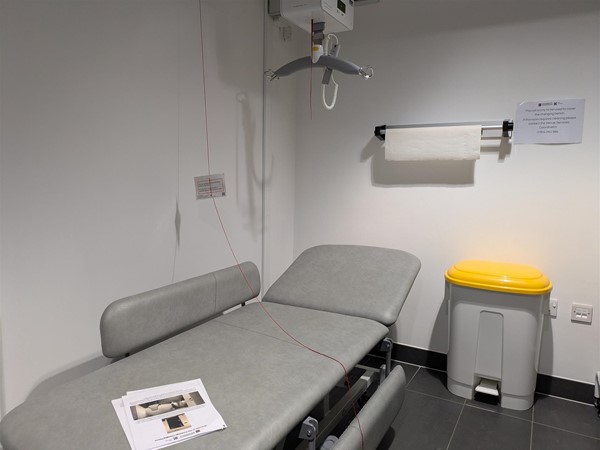 Image of Ceiling Track hoist in the Changing Places toilet