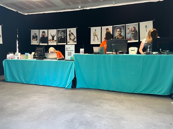 Image of the desks in the Box Office.