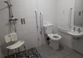Clean spacious wheel in shower room
