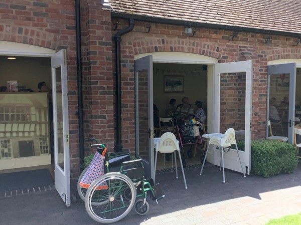 Cafe entrance