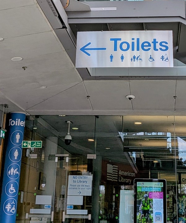 Image of signage for toilets