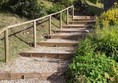 Rough steps from car park