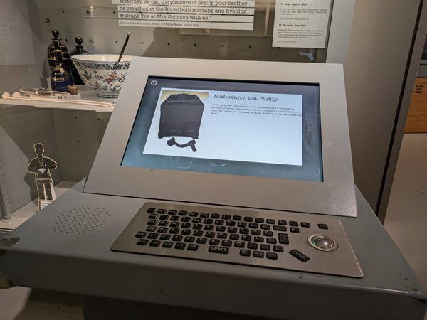 Image of digital screen for interacting with exhibit