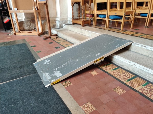 One of the many ramps providing access all over the cathedral.