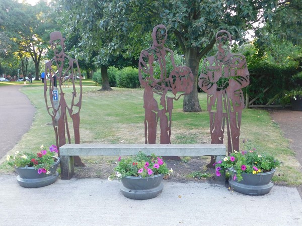 Picture of metal figures at Ridley Park, Blyth