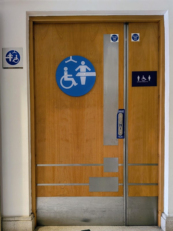 Image of Changing Places toilet door from the outside