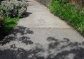 Steep path from accommodation to studio