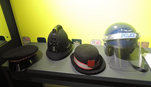Police hats to try on