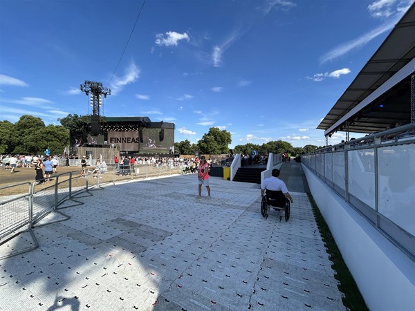 Ramped access to the accessible viewing platform