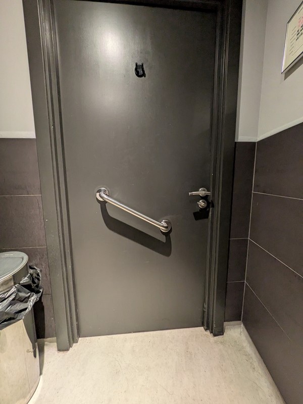 image of accessible toilet door - internal