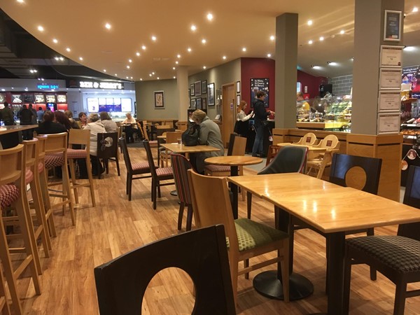 Costa coffe in the entrance