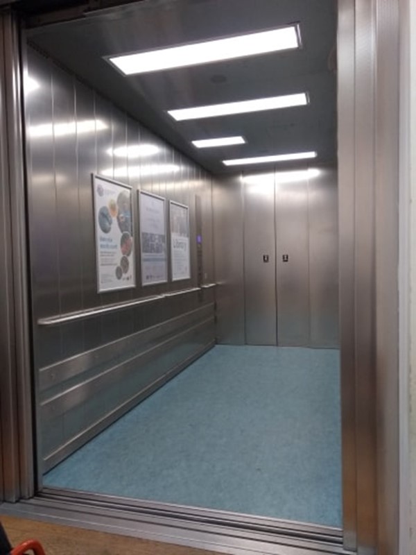 showing the size of the lift