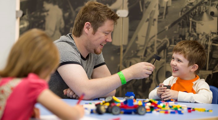 Brick building FUN at the British Motor Museum