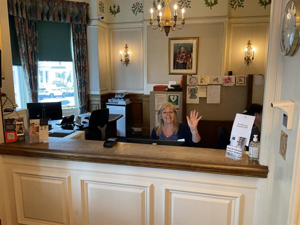 Image of a reception desk