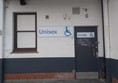 Picture of an accessible toilet door