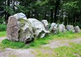Stones marking entrance to walking routes
