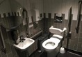 Image of the accessible toilet showing the sink and the toilet.