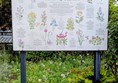 Image of the information board about the plants in the garden