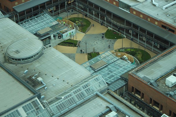 Aerial view of Gunwharf Quays