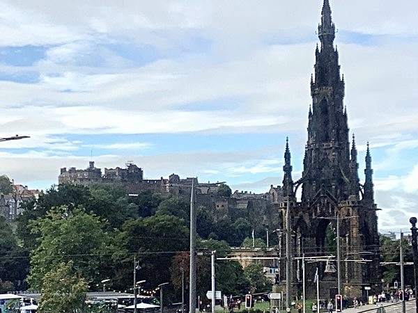 Edinburgh sky line with castle