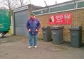 Carer George outside the Park Cafe