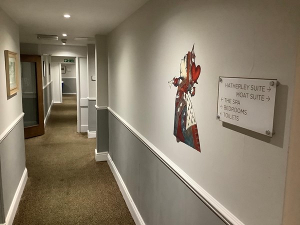 Picture of a corridor lead to the Spa, Bedrooms and toilets