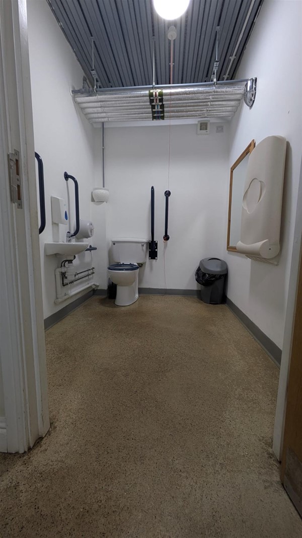 The accessible toilet.