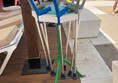 Walking Sticks available for anyone to use on the Beach