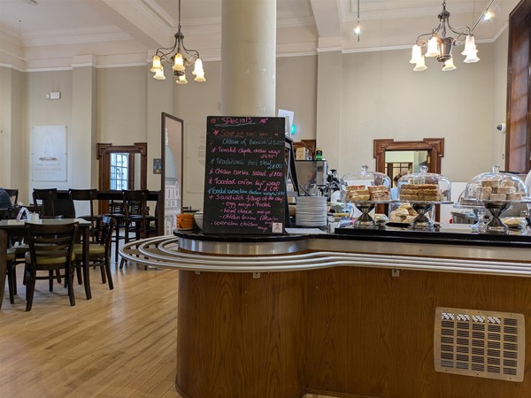 Image of café tray rails