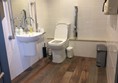Easily accessible spacious toilet