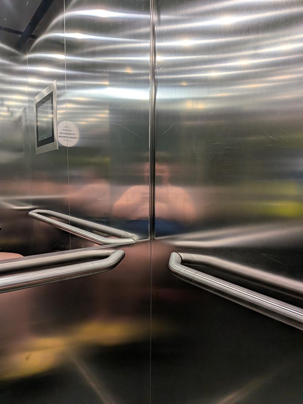 image of handrails inside the south lift