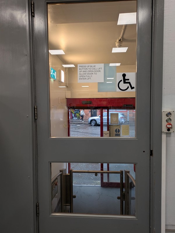 Image of door to platform lift