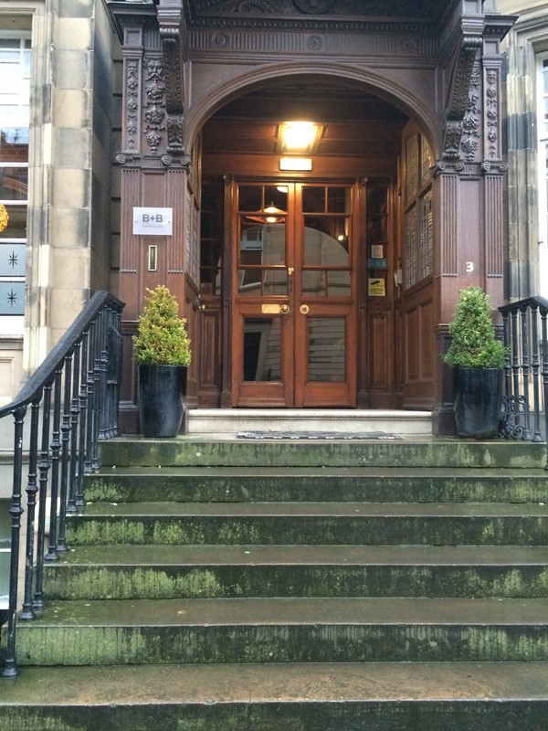The hotel entrance (only entrance)