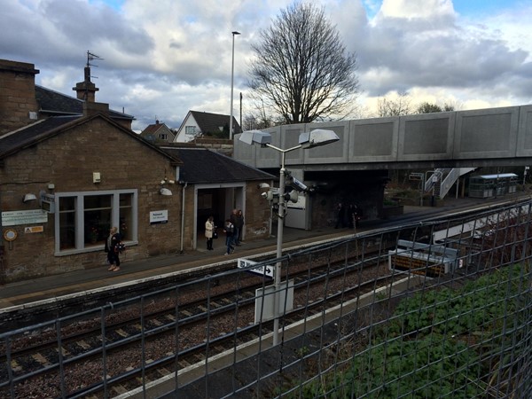 View over Polmont Train Station.