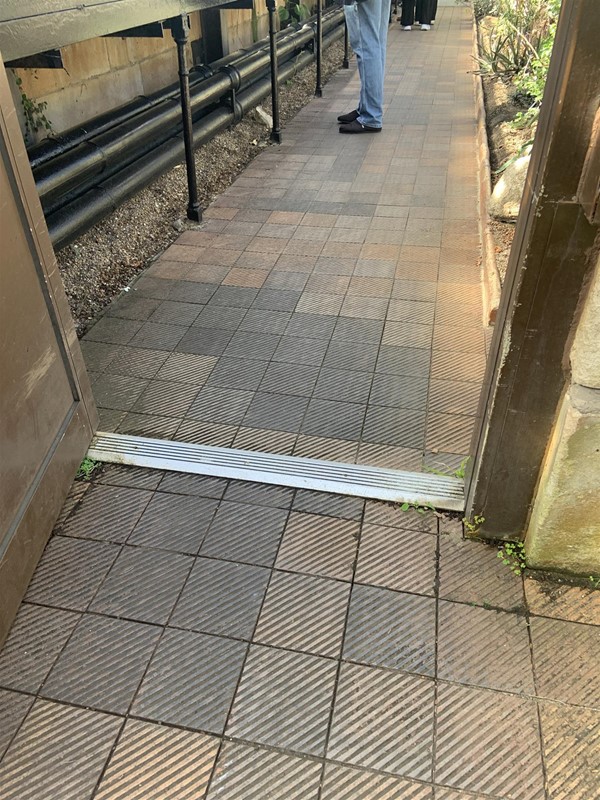 image of the threshold going into the building