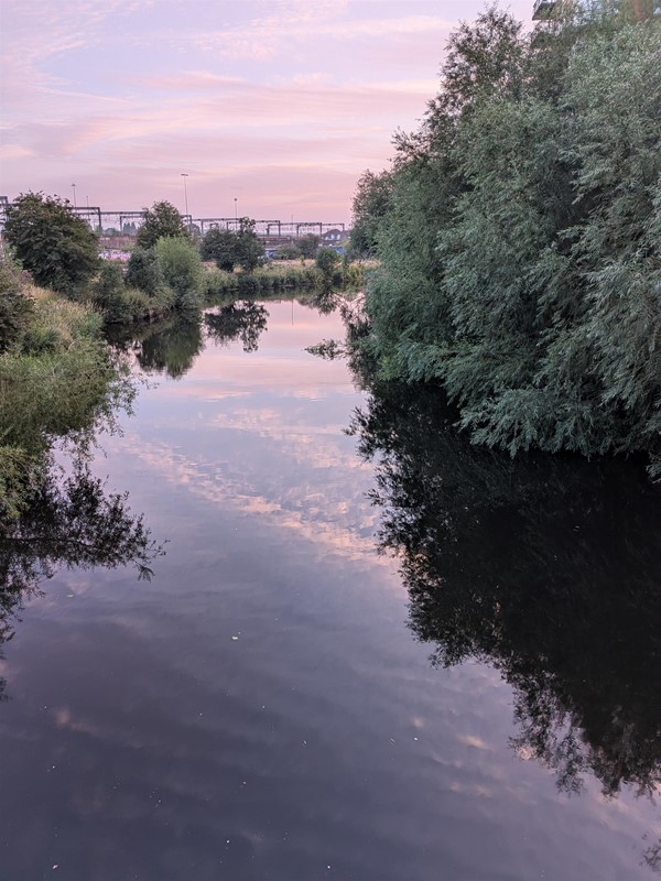 image of view of river from the bridge
