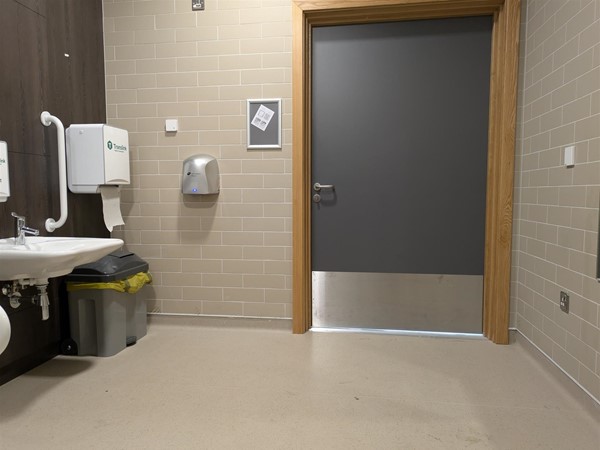 Image of door to Changing Places toilet from the inside