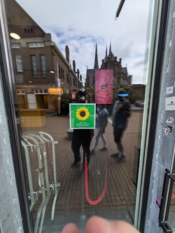 Image of the sunflower lanyard sign
