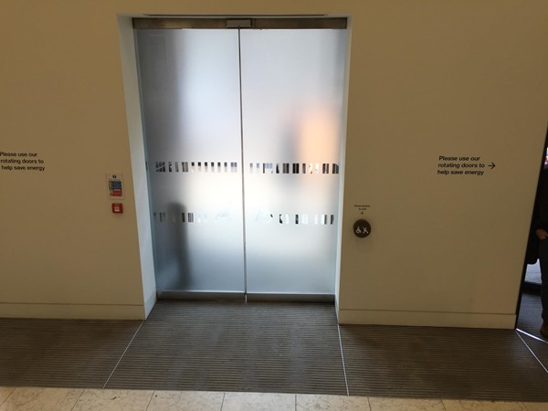 Large automated double doors