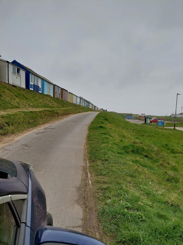 Single track road to disabled car park