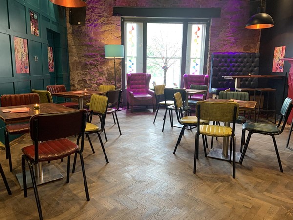 Image of a bar seating area