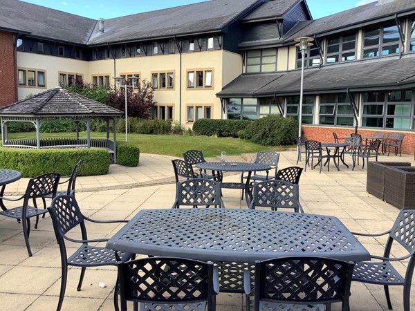 Picture of an out door seating area