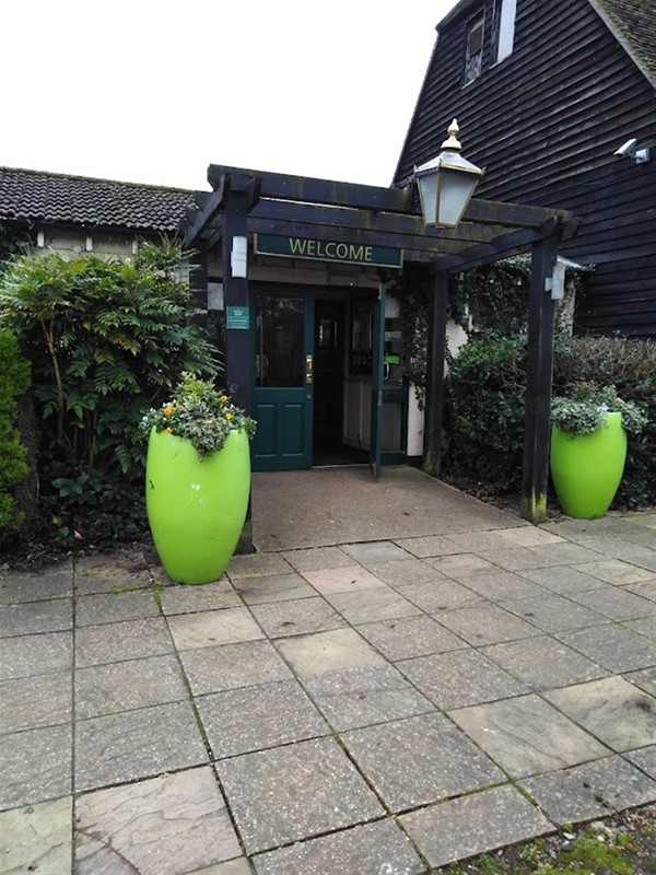 The entrance