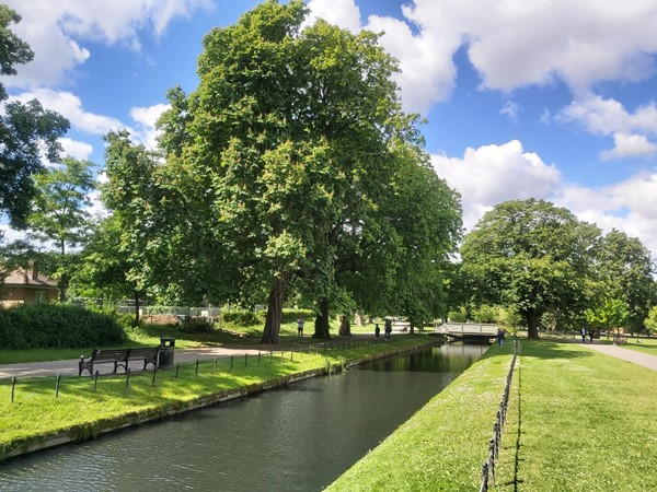 The New River which runs through the park