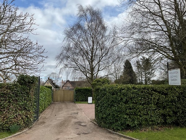 Old hall ahead of the gates