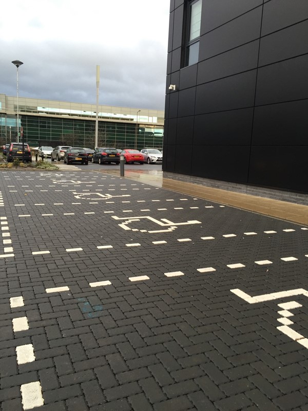 The accessible parking bays (some of them)
