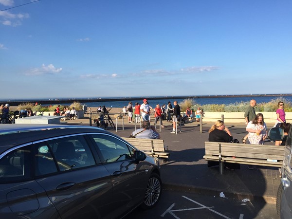 Car park with several disabled spaces located right next to promenade