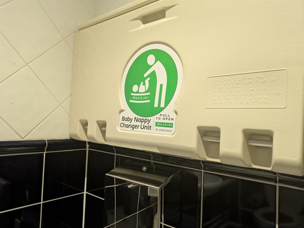 Image of baby change table in the accessible toilet
